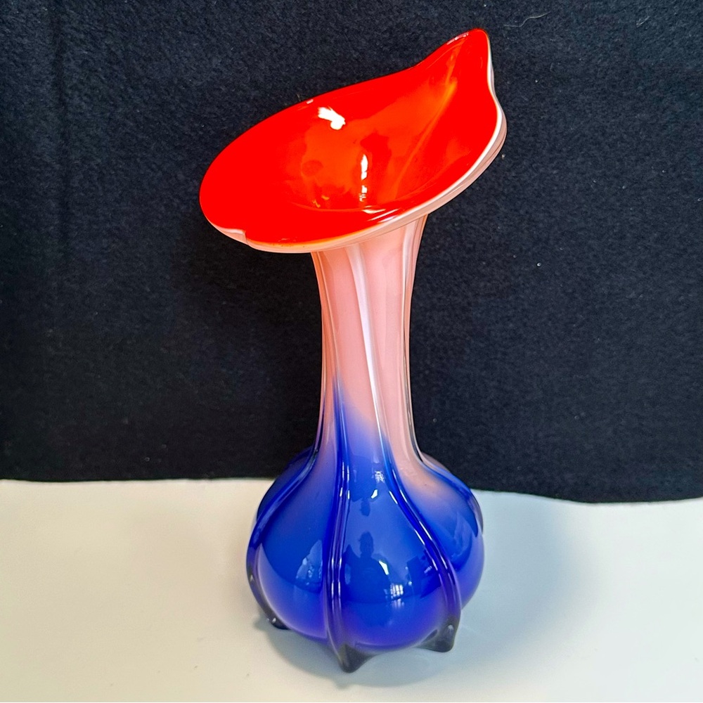 Jack in the Pulpit Red White and Blue Vase